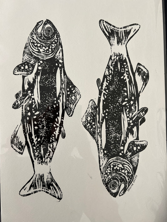 18 x 12" Trout Print