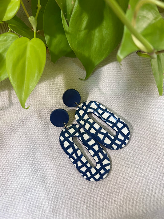 Picnic Blanket Ovals - Navy