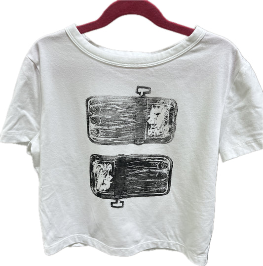 Sardine Tin Cropped Tee - M