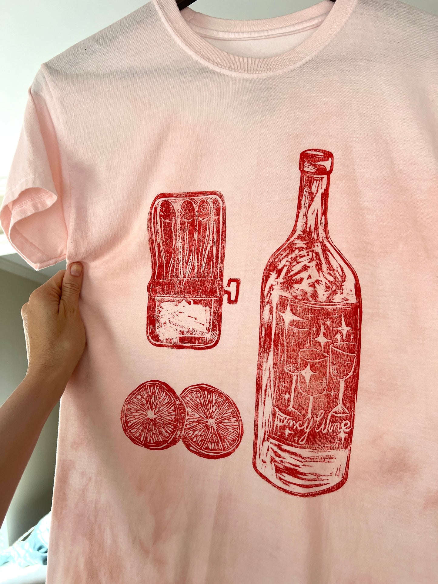 Sardines and Things Tee - Pink/Red